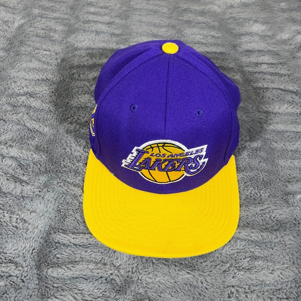 Mitchell & Ness Los Angeles Lakers Snapback Hat Purple Yellow NBA Basketball Cap